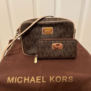 MK Crossbody bag with matching wallet